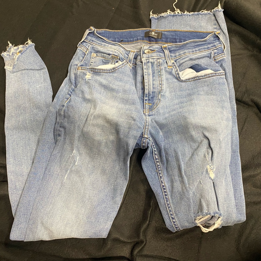 Men’s Distressed jeans mid wash